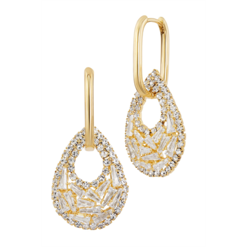 SAVVY CIE JEWELS pave doorknocker earrings