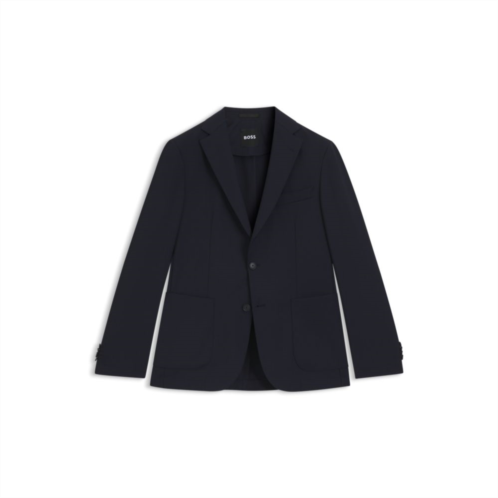 BOSS washable slim-fit jacket in a wool blend