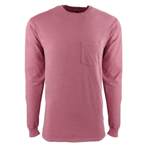 Next Level inspired dye long sleeve pocket crew
