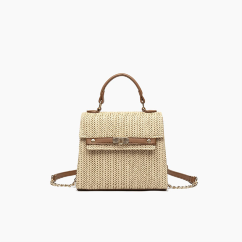 Like Dreams womens neo pastel straw crossbody bag in natural
