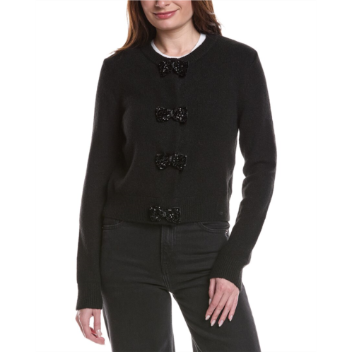 Endless Rose bow-trim cardigan