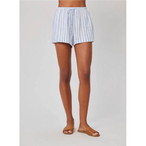 Bella Dahl contrast tie flowy short in blue