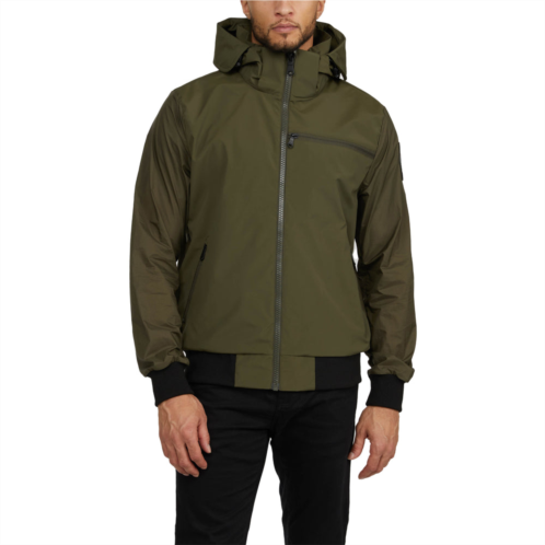 Pajar MENS pierce mixed-media rain bomber jacket with fixed hood