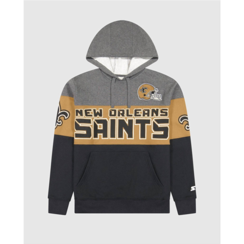 Starter mens new orleans saints pullover hoodie in gold and black