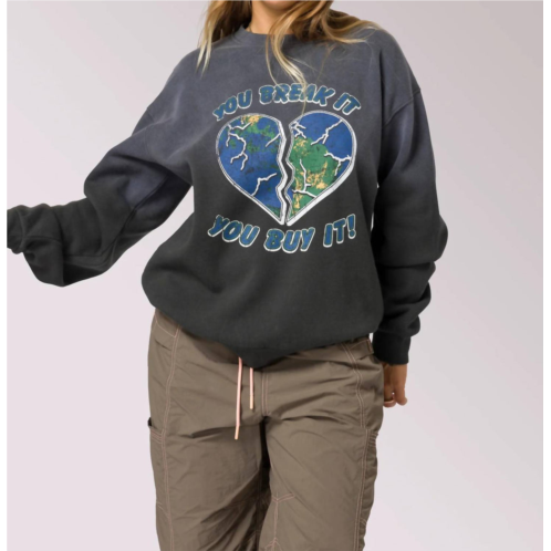 Parks Project unisex you break it crew sweatshirt in black