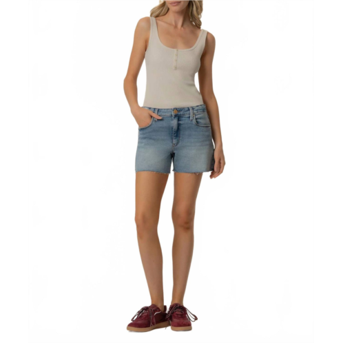 KUT FROM THE KLOTH jenny high rise kick short with raw hem in rejoice medium wash