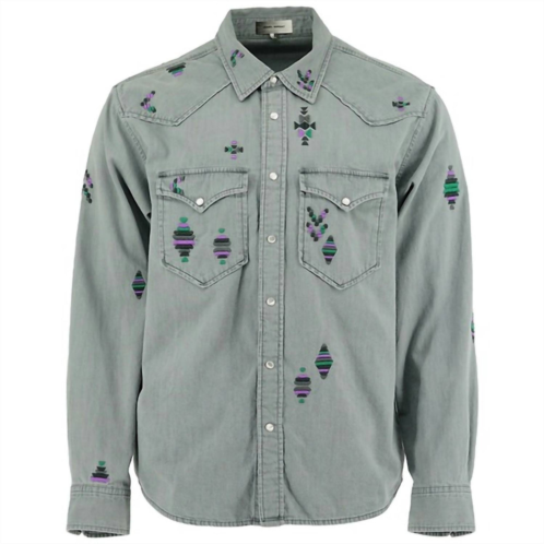 ISABEL MARANT mens chemise apitti shirt in grey