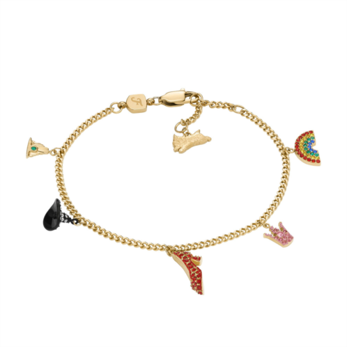 Fossil womens the wizard of oz x special-edition two-tone stainless steel charm bracelet