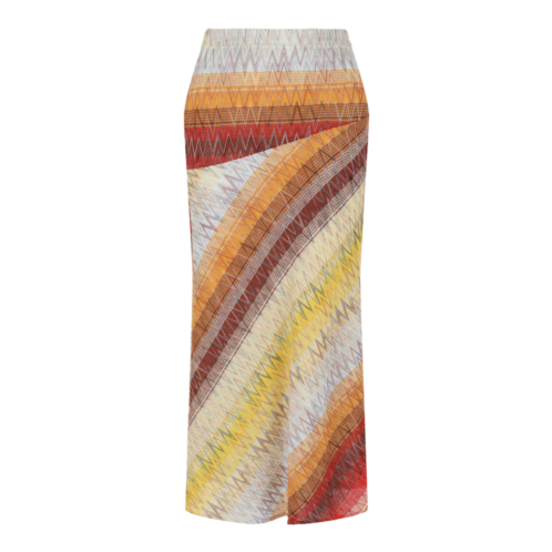 M Missoni chevron print midi skirt