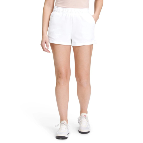 The North Face half dome shorts mens white fleece elastic waist active red844