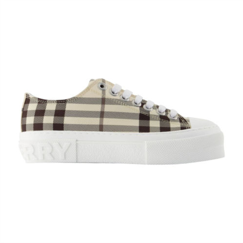 Burberry lf trn jack l check sneakers - - synthetic - beige