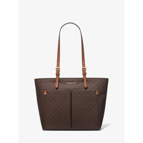 Michael Kors Outlet jet set medium logo pocket tote bag
