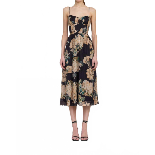 En Saison peregrine midi dress in black