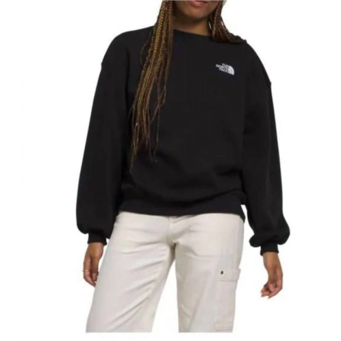 THE NORTH FACE womens evolution oversized crewneck sweatshirt in black