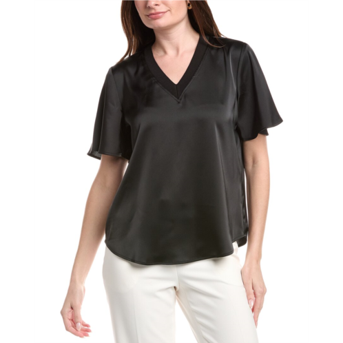 Anne Klein v-neck flutter sleeve blouse