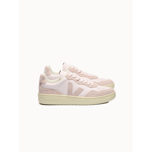 VEJA womens v-90 o.t. leather sneakers in pink lassi petale
