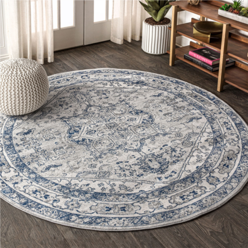 JONATHAN Y modern persian vintage medallion round area rug