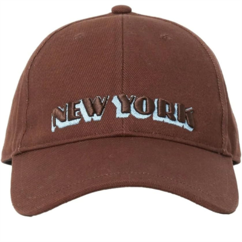Rag & bone womens harlow new york baseball cap dark espresso