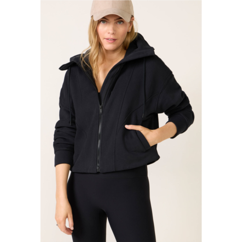 SPANX womens cotton fleece zip up hoodie