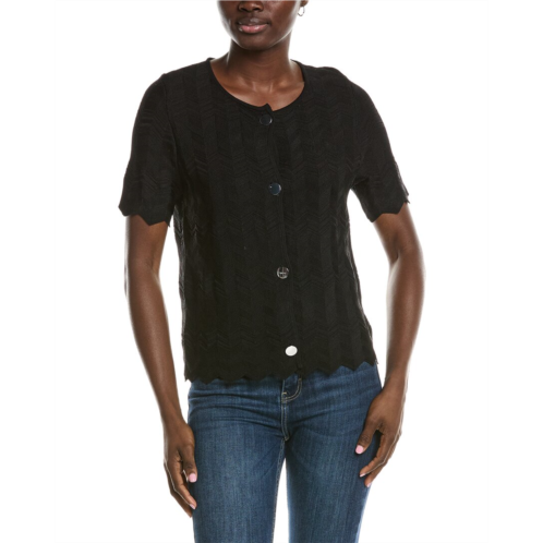 Anne Klein zig zag short sleeve cardigan