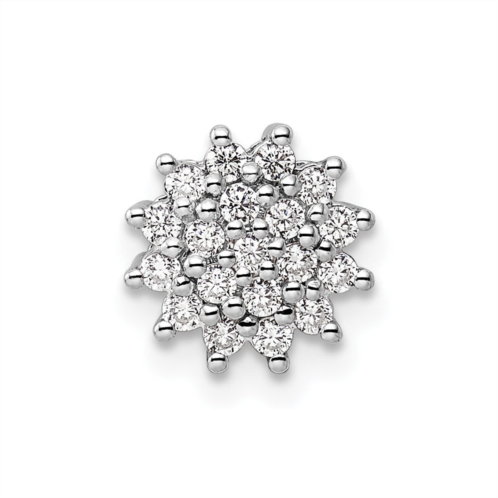 Diamond2Deal 14k gold lab grown diamond cluster chain slide pendant (0.28ct vs g-h)