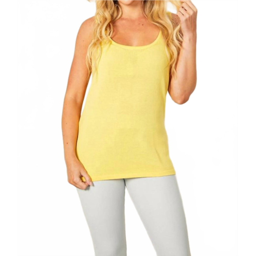 Angel Apparel bra-friendly tank in yellow