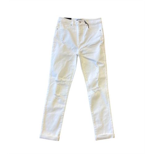RISEN women harbor slim straight leg jeans in white