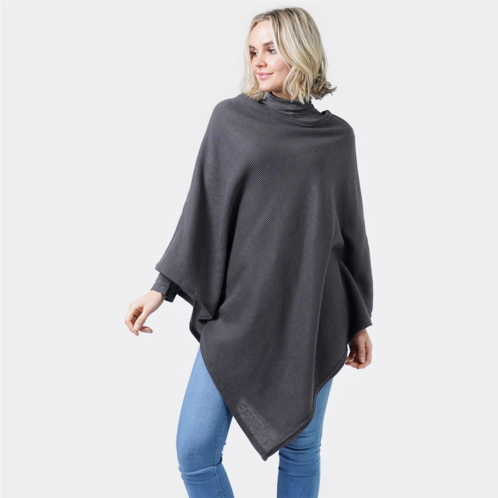 TRUEDAMES textured jersey poncho