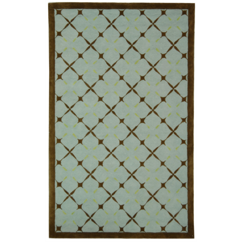 Safavieh newport hand made area rug blue / brown contemporary style non-shedding