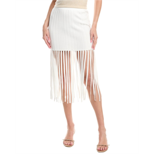 Milly rib fringe midi skirt