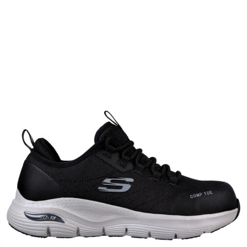 Skechers arch fit sr composite toe black / grey 108075-bkgy womens