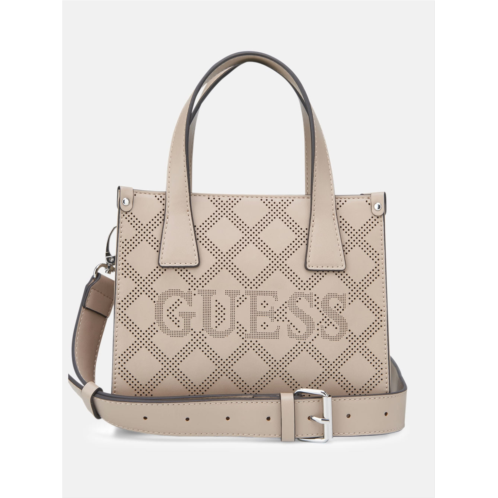 Guess Factory forber perforated logo mini tote