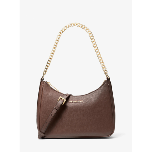 Michael Kors Outlet jet set large pebbled leather convertible crossbody bag