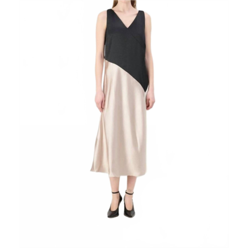 DKNY asymmetrical cocktail dress in black