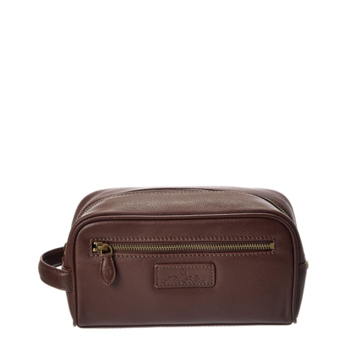 Brooks Brothers natural milled textured leather travel case