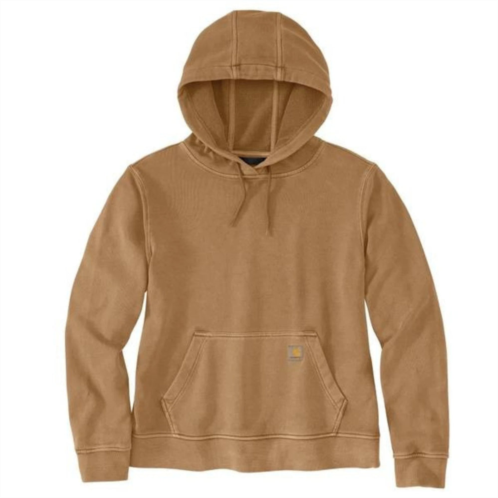 Carhartt hoodie womens brown french terry midweight kangaroo pocket posh075