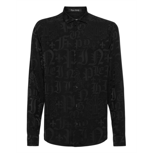 PHILIPP PLEIN jacquard shirt sugar daddy cut ls monogram