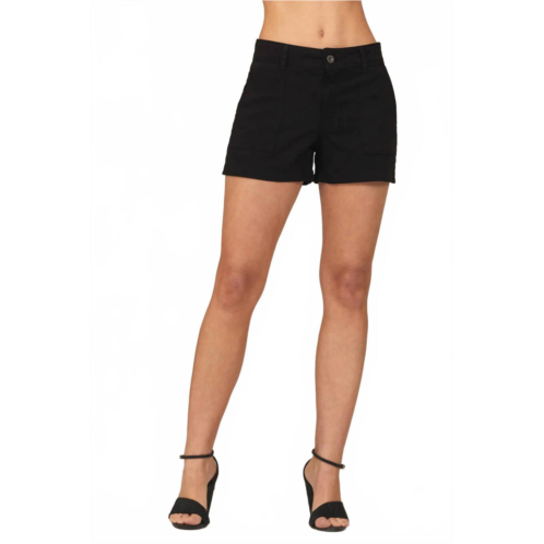 Bella Dahl poppy voyage pocket short in black