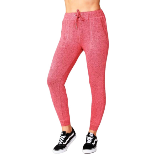 French kyss melange joggers in coral
