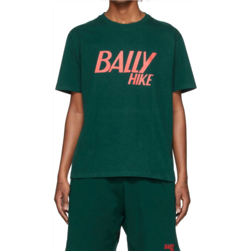 BALLY mens short sleeve hike logo t-shirt in bosco