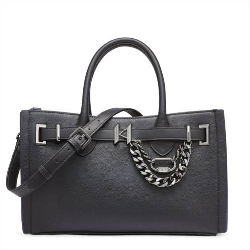 KARL LAGERFELD PARIS cerise leather satchel