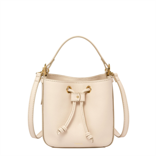 Fossil womens tessa leather small bucket crossbody