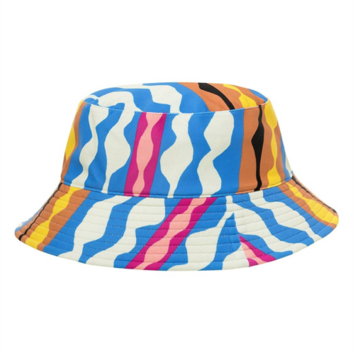 Montce womens abstract bucket hat in blue multi