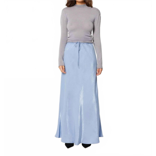 ROLLA slip midi skirt in blue