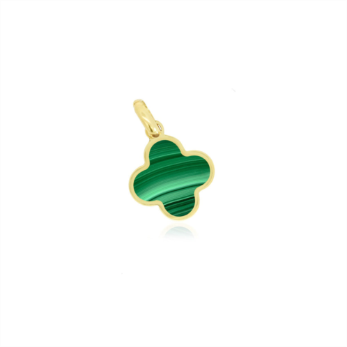 The Lovery malachite clover charm 10 millimeters