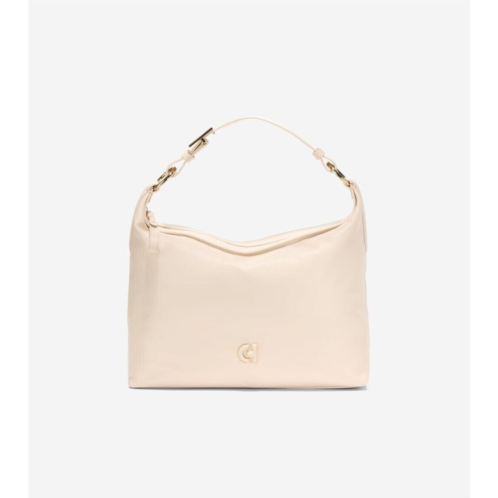 cole haan kamila hobo bag womens beige leather adjustable top handle erk122