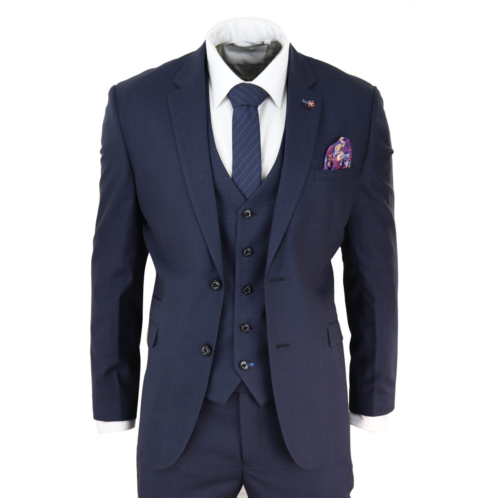 House Of Cavani seeba classic 3 piece slim fit suit