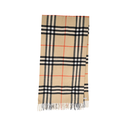 BURBERRY classic check pattern beige scarf