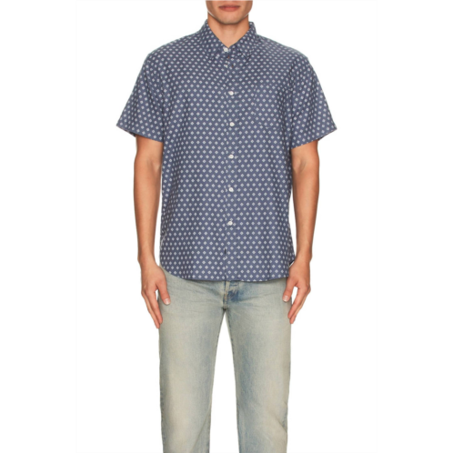 Rails fairfax shirt in geo diamond white blue