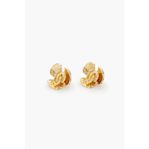Forever 21 hammered flower stud earrings